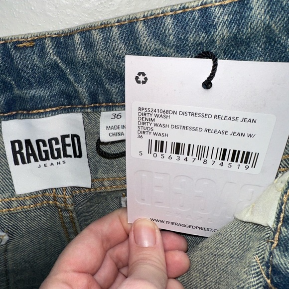 Ragged Priest Dirty Wash Distressed Release Jeans NWT - Picture 6 of 7